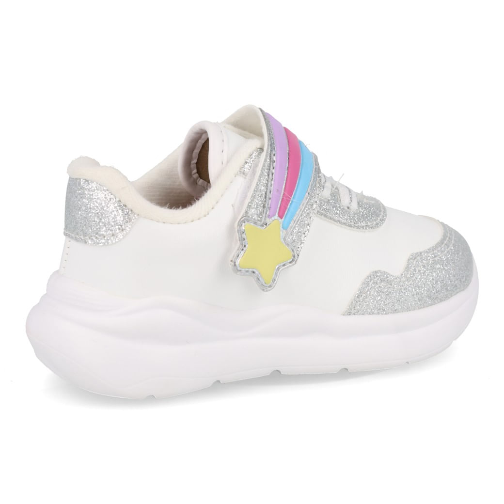 Molekinha Tenis 2738-104-28656-17159 Branco-Prata Sint_6__